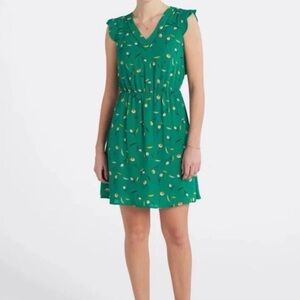 41 Hawthorn Green and White Ruffled Wrap Sundress
